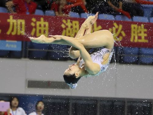 “水上芭蕾”究竟有多美？全國花樣游泳錦標(biāo)賽武漢“綻放”（附精美圖集）(圖10)